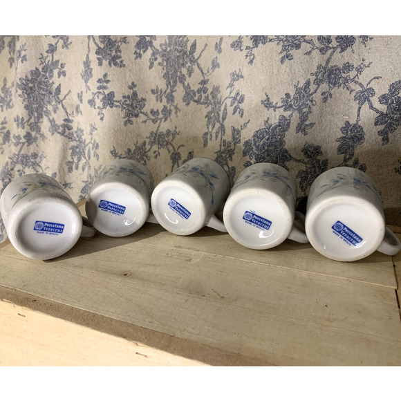 Set of 5 Porcelana Veracruz Made in Brazil Demitasse Espresso Cups and Saucers - Picture 12 of 12